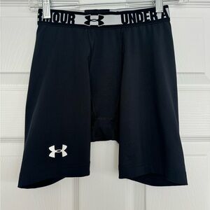 Under Armor Protect this House Black Compression Athletic Shorts Men Size Medium